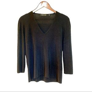Cyrus Black V-Neck Sweater Size L